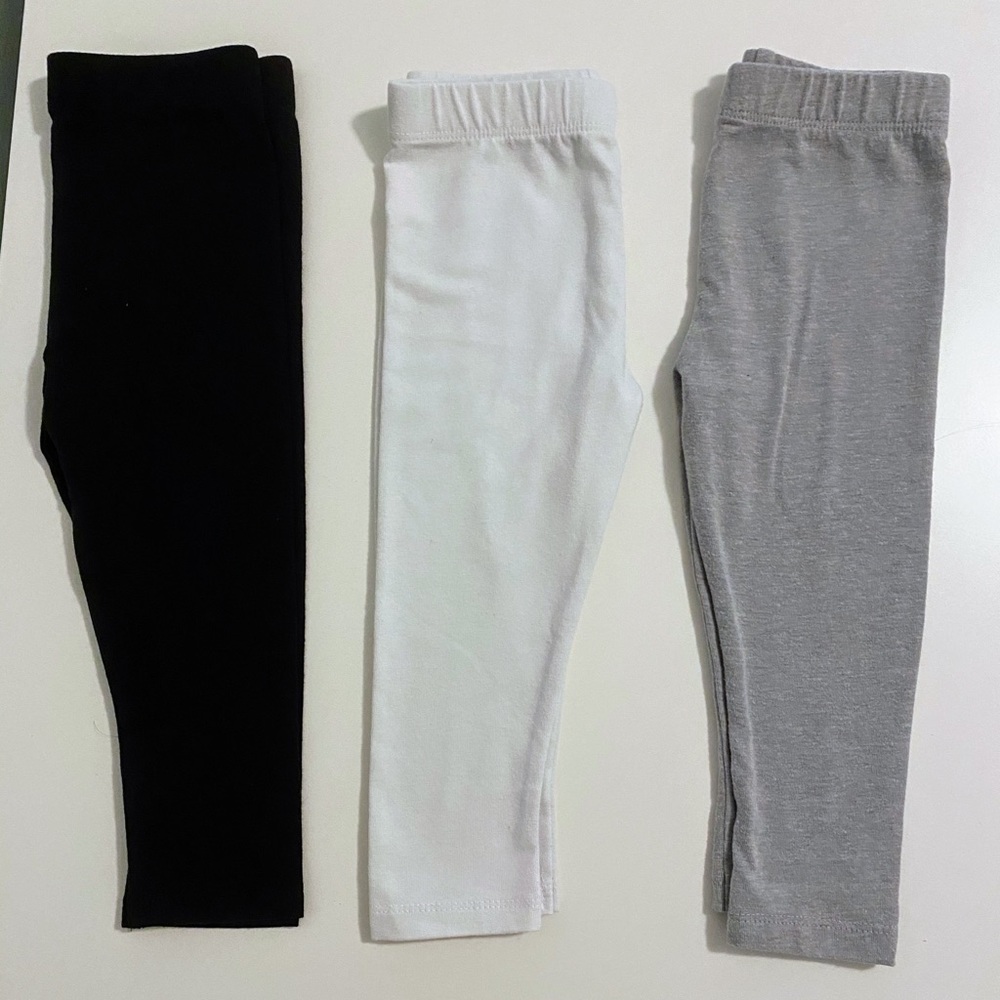 Cat & Jack leggings, 12M, Black/white/gray